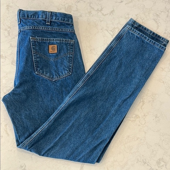 Carhartt Men’s Relaxed Fit Blue Denim Jeans 34X36 - Picture 1 of 15